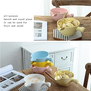 Tableware Lovely Korean Style Ceramic Bowl Home Fruit Salad Vegetable Bowl Porcelain Table Food Bowl