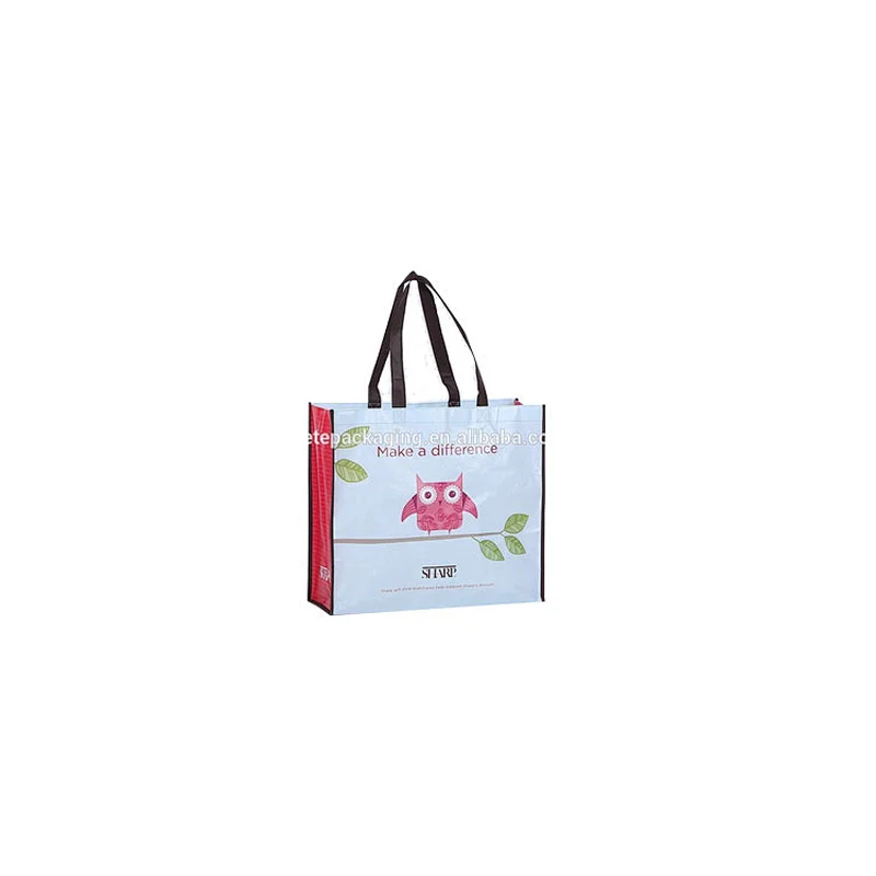 recyclable China custom 50kg pp lamination woven 3mm plastic shopping bag