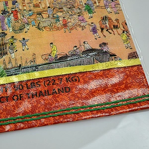 Customized plain white plastic laminated and design printing pp woven 25kg rice stack bag