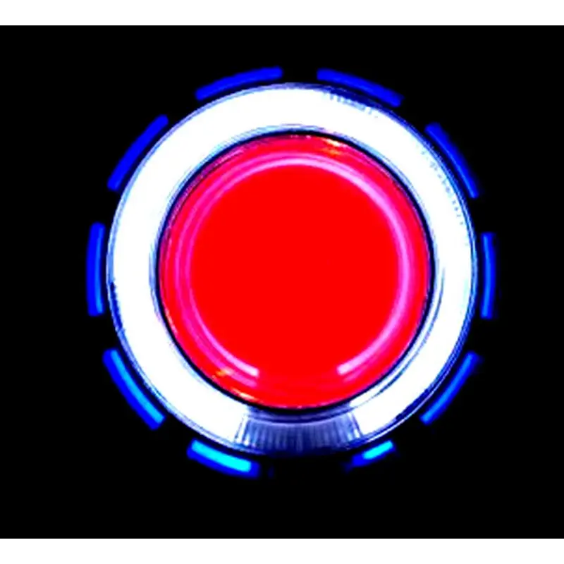 2017 Hi/lo beam LED projector lens 8W18W 2200LM Motorycle LED headlight with double angel eyes devil eye led work light