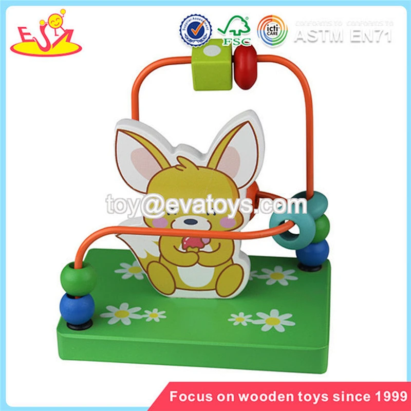 Wholesale fashion wooden bead educational toy for baby W11B052
