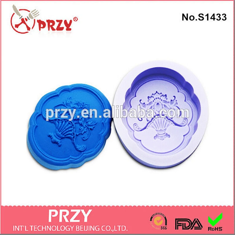 S1433 Flowers silicone soap mold 100%food grade decorative molds