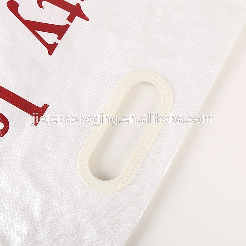 printed PP woven wholesale reusable shopping bag with simple handle