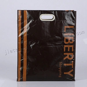 Black Promotional Custom Logo Printed pp non woven Tote Bag