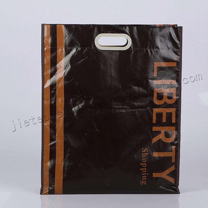 Black Promotional Custom Logo Printed pp non woven Tote Bag
