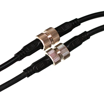 Hot Sale 2 pin metal nut waterproof led connector and cable