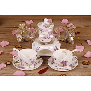 Factory wholesales price ceramic flower tea sets from china professional supplier