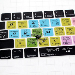 after effect keypad skins Shortcuts Silicone Keyboard Skin for macbook pro 15 touch bar a1707 display for macbook pro keypad