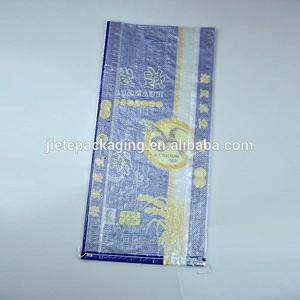 High quality accept customized recyclable transparent pp woven rice bag with handle 5kg