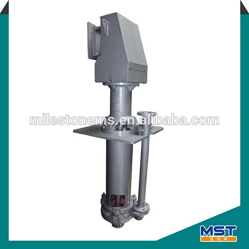 Vertical submersible pump slurry hydraulic