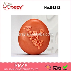 S4212 PRZY Flower and bird - handmade design soap mold silicone soap mold for wholesale