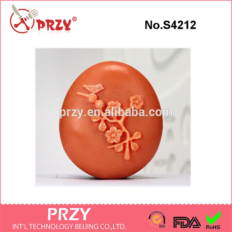 S4212 PRZY Flower and bird - handmade design soap mold silicone soap mold for wholesale