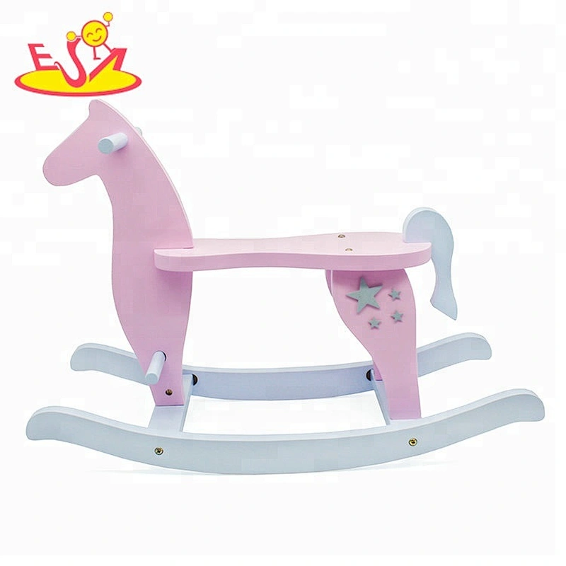 New arrival baby lovely wooden rocking horse toy for wholesale W16D118B