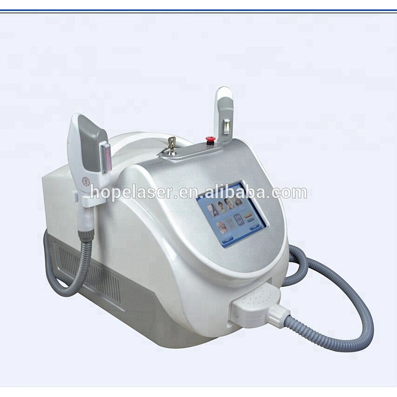 Beauty salon and spa use shr laser two handles ipl shr opt portable hair removal machine