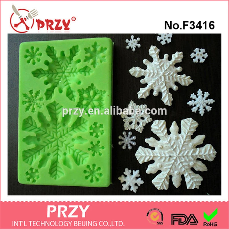 F3416 SNOWFLAKES cake decoration mold silicone molds fondant mold
