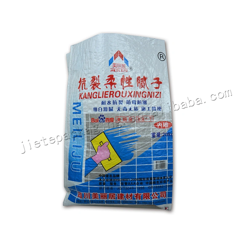 20kg wholesale white plastic moisture proof pp woven cement bag for wall,interior painting wall putty bag