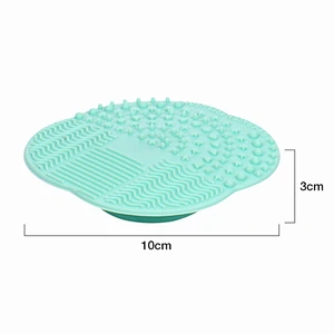 Wholesale makeup tools silicone makeup brush cleaner pad with suction pad