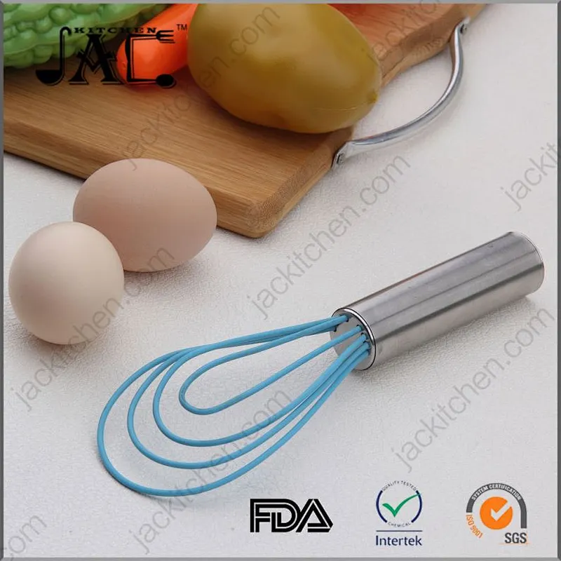 Portable Stainless Steel Silicone Handle Whisk