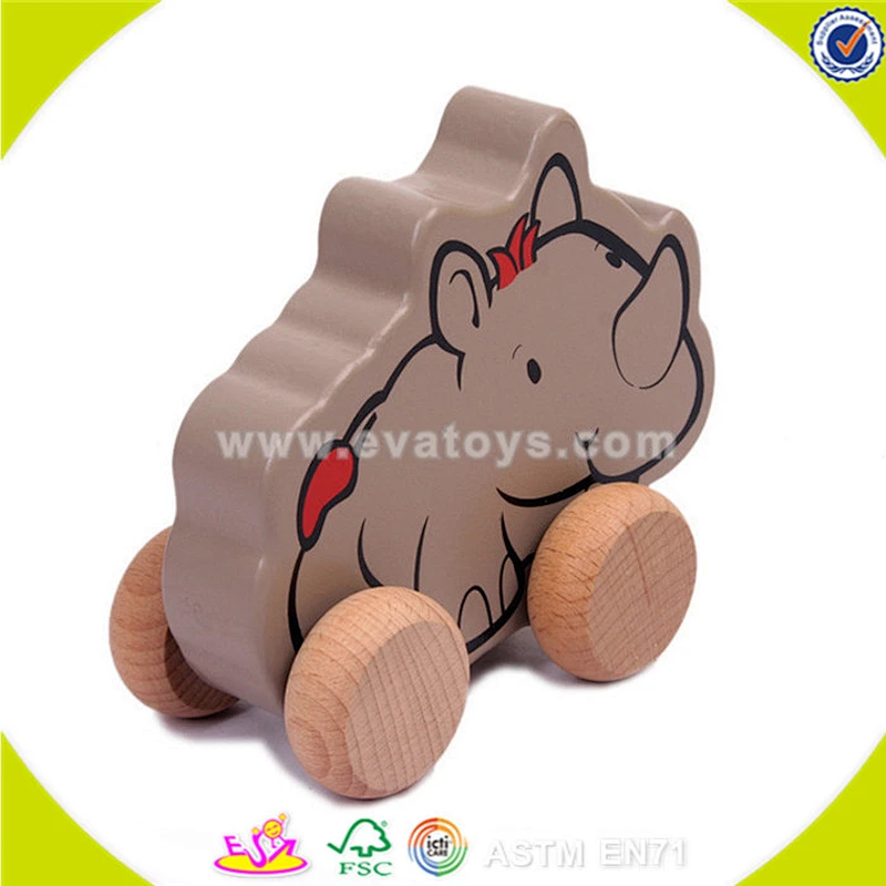 wholesale children mini wooden pull cart toy, fashion design blue wooden pull toy, popular toddler wooden pull toy W05B081