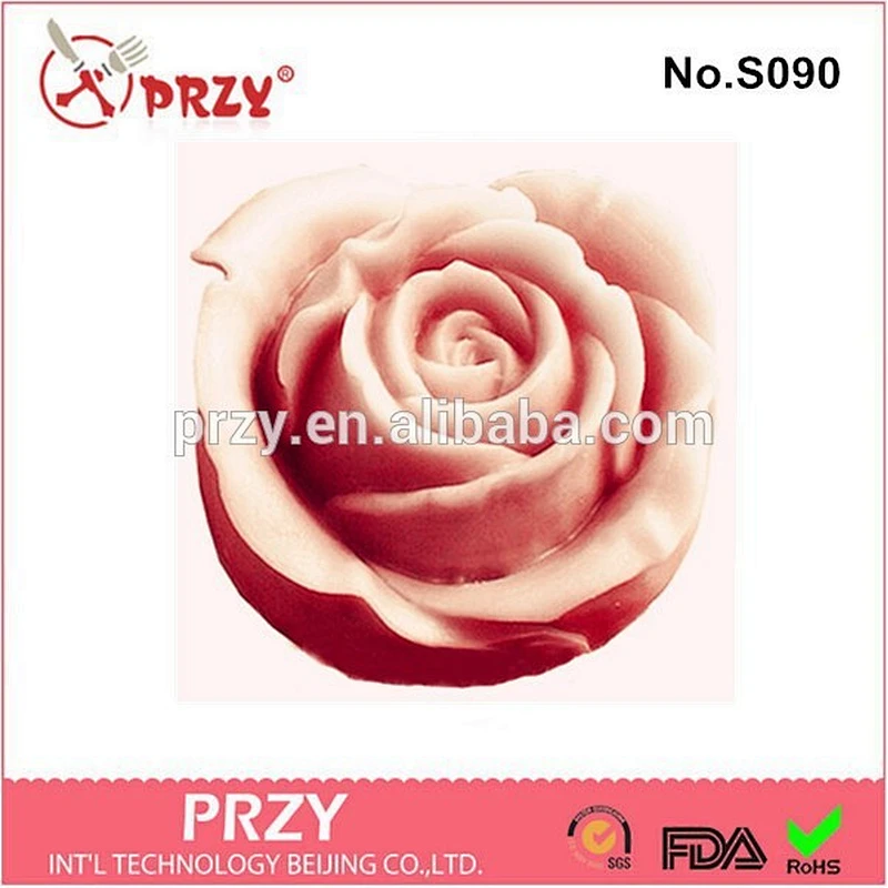 silicone 3d soap mold , silicone rose soap mold
