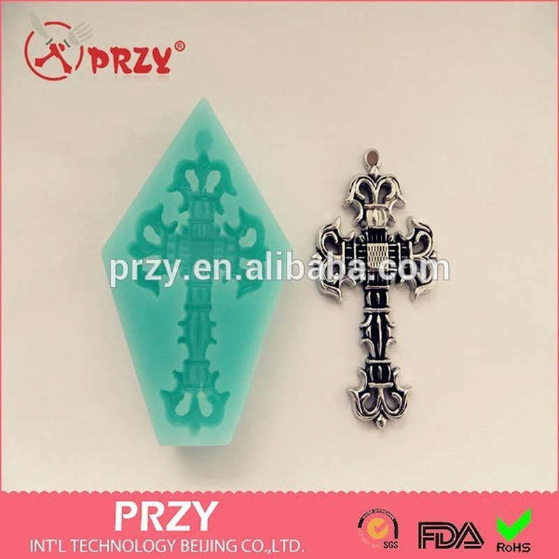 cross metal flower accessary nature silicone mold ,houseware fondant cake chocolate set
