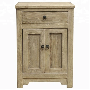 orieantal chinese antique distressed reclaimed elm wood nightstand bedroom furniture