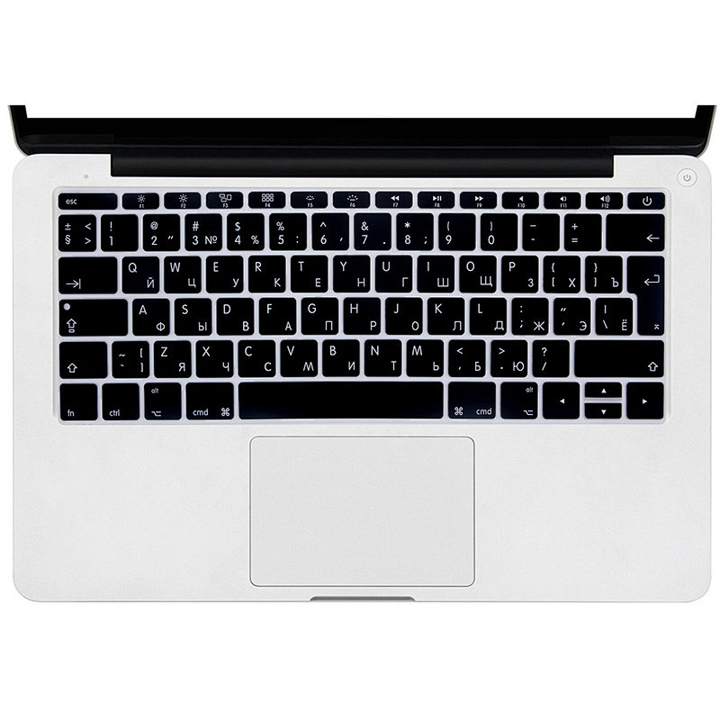 Spanish English Russian Silicone Keyboard Skin Cover for Macbook pro 12'' 13'' Newest Design Silky  Anti-static Keyboard Protect