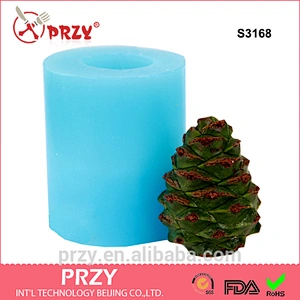 S3168 Pine cone 3D soap mold Christmas pine soap mold