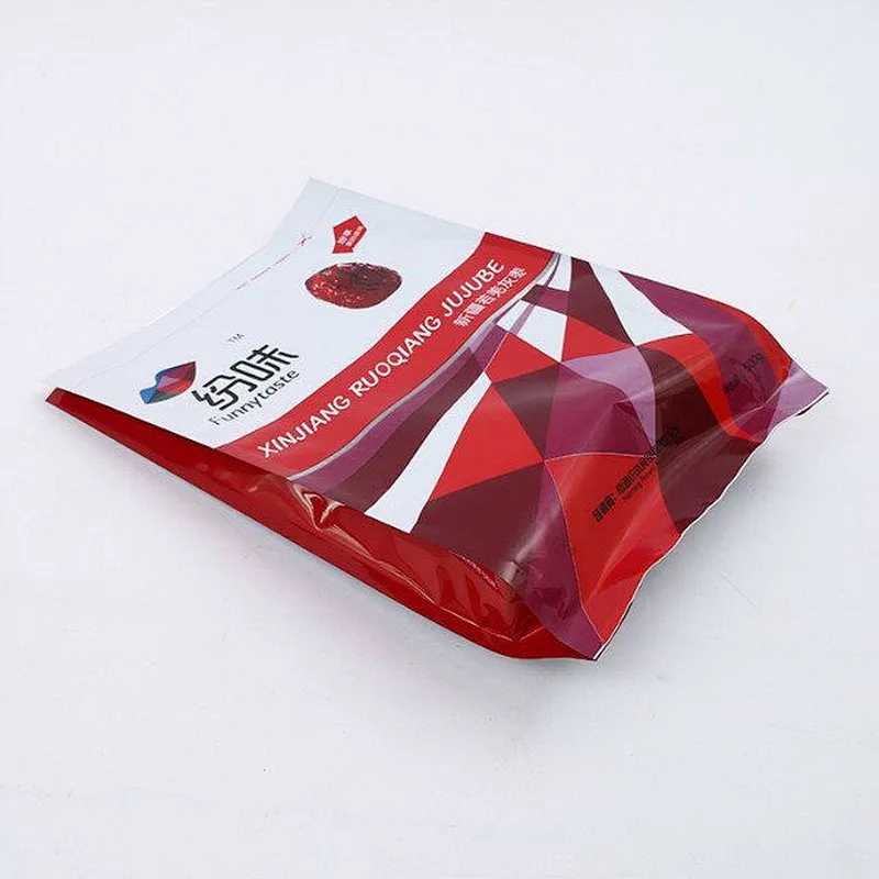 Custom color printing vacuum plastic food raisins date packaging bag