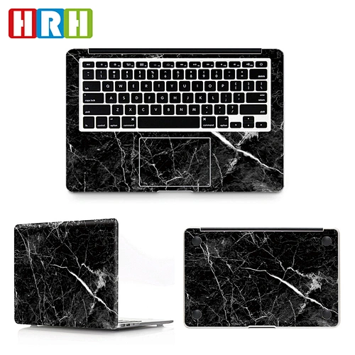 Marble Black Decal skin sticker for macbook pro 13 15 retina air