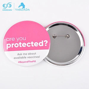 Factory custom pattern button pin badge,logo tinplate badge