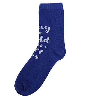 Cotton embroidery free terry sport socks