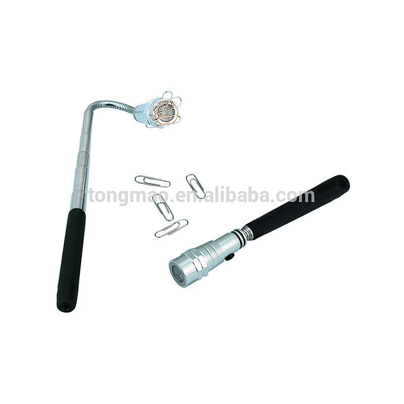 Mini retractable 3LED flashlight tip with manget
