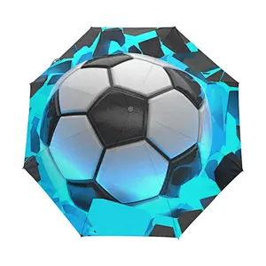 Trasferimento di calore di stampa della stampa di marchio della palla di calcio di vendita calda di progettazione su ordinazione dell'OEM 3fume automatico aperto e chiuso dell'uomo di calcio