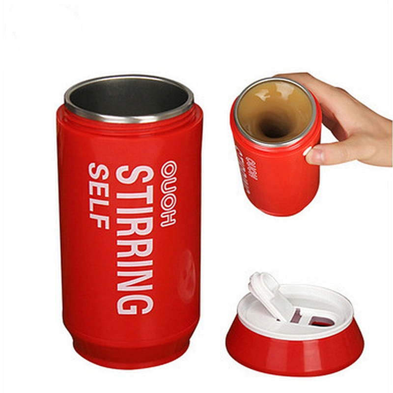 wholesale price cola shape 250ml Lazy Self Stirring Mug Auto Mixing Tea self stirring coffee mug with handle Office Home Gifts