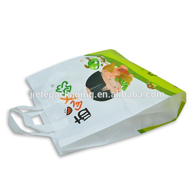 economic pe plastic shopping bag with gusset side