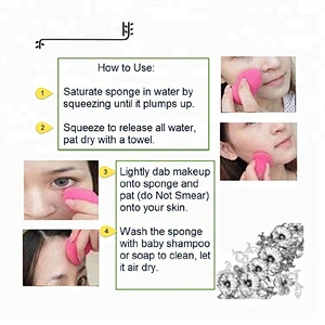 High Quality Soft Wholesale Private Label Mini Teardrop Non Latex Makeup Sponge Set Latex Free Custom Logo