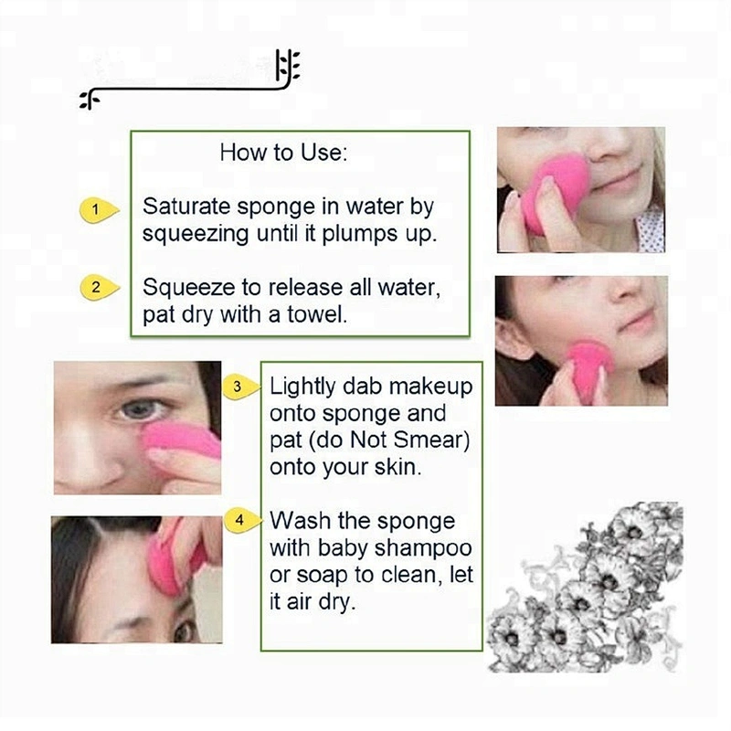 High Quality Soft Wholesale Private Label Mini Teardrop Non Latex Makeup Sponge Set Latex Free Custom Logo