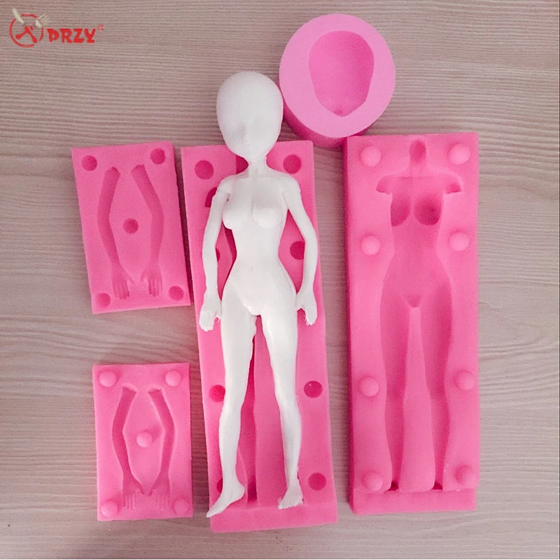 Fondant doll Body mold Female body silicone molds for Cake Decorations silicone Soap mould