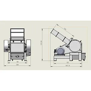 Plastic shreder machine with CE certification TLG6060