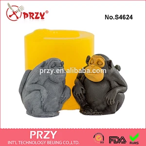 S4624 Silicone soap mold Monkey Food grade 3D Monkey Silicone Mold For Soap Silicone Rubber Mold