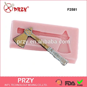 F2581 Tomahauk Silicone Mold Hatchet fondant Mold Ax Mold for silicone