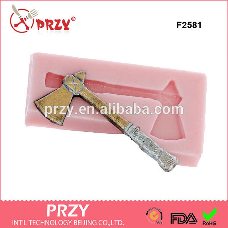 F2581 Tomahauk Silicone Mold Hatchet fondant Mold Ax Mold for silicone