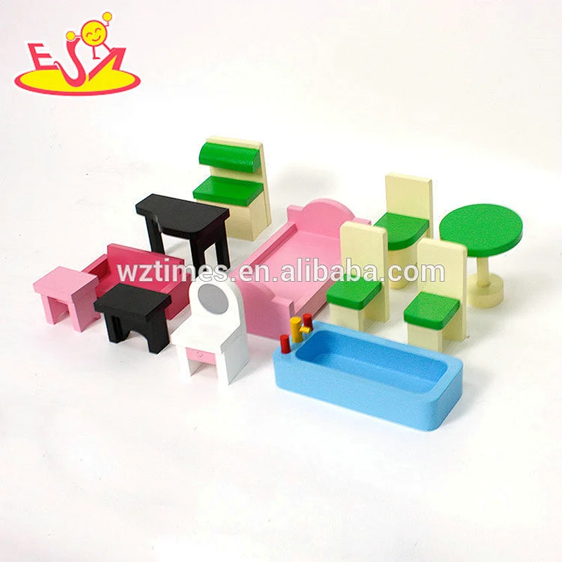 Großhandel hochwertige 4 Etagen Kinder Holz Puppenhaus Kits mit Garage W06A238