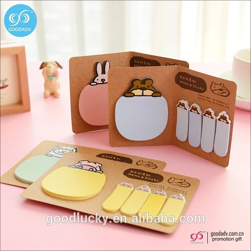 Promotional shaped custom sticky notepad memo pad