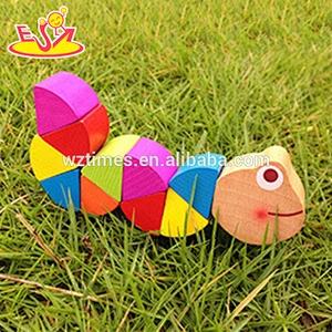 2018 wholesale children wooden caterpillar toy cheap baby wooden caterpillar toy interesting kids wooden caterpillar toy W14I032
