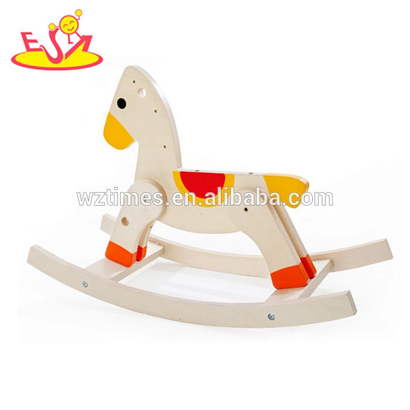 2018 wholesale new products baby wooden horse rocker funny kids wooden horse rocker best design wooden horse rocker W16D108