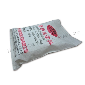 25kg white plain empty plastic pp woven cement bag for dope off