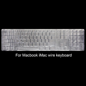 TPU cover keyboard Protector Skin Cover keyboard support with Numeric Keypad Wired USB for iMac G6 Desktop PC MB110LL/B