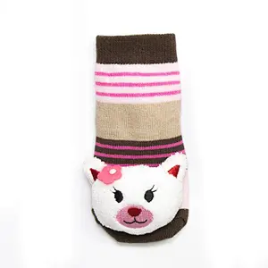 Autumn Winter wholesale kids manufacturers Newborn non slip floor lovely cartoon cat bear coral velvet Baby shoe Socks